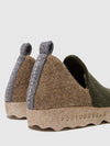 Round Toe Shoes CITY M MILITARY GREEN/TAUPE
